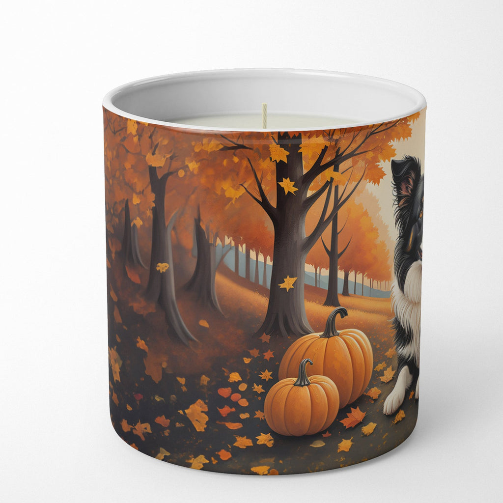 Border Collie Fall Decorative Soy Candle Nature Soy Wax Essential Oil Home Decor Ideal for Bedroom Kitchen Bath Office Gift, 10 oz