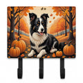 Border Collie Fall Leash or Key Holder Wall Hooks, Coat Rack Wall Mount, for Hanging Keys, Towels, Aprons, Leashes
