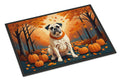 White Boxer Fall Doormat Indoor Outdoor 18H X 27W Front Door Mat Rugs for Entryway, Non Slip Washable