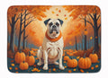 White Boxer Fall Memory Foam Kitchen Mat Machine Washable Anti-Fatigue Cushion Comfort Bath or Kitchen Rug
