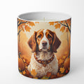 Brittany Spaniel Fall Decorative Soy Candle Nature Soy Wax Essential Oil Home Decor Ideal for Bedroom Kitchen Bath Office Gift, 10 oz