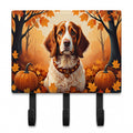 Brittany Spaniel Fall Leash or Key Holder Wall Hooks, Coat Rack Wall Mount, for Hanging Keys, Towels, Aprons, Leashes