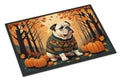 White English Bulldog Fall Doormat Indoor Outdoor 18H X 27W Front Door Mat Rugs for Entryway, Non Slip Washable