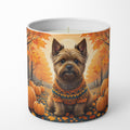 Cairn Terrier Fall Decorative Soy Candle Nature Soy Wax Essential Oil Home Decor Ideal for Bedroom Kitchen Bath Office Gift, 10 oz