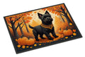 Black Cairn Terrier Fall Doormat Indoor Outdoor 24H X 36W Front Door Mat Rugs for Entryway, Non Slip Washable Low Pile,
