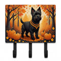 Black Cairn Terrier Fall Leash or Key Holder Wall Hooks, Coat Rack Wall Mount, for Hanging Keys, Towels, Aprons, Leashes