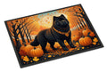 Black Chow Chow Fall Doormat Indoor Outdoor 18H X 27W Front Door Mat Rugs for Entryway, Non Slip Washable