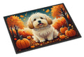 Coton De Tulear Fall Doormat Indoor Outdoor 24H X 36W Front Door Mat Rugs for Entryway, Non Slip Washable Low Pile,