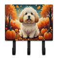 Coton De Tulear Fall Leash or Key Holder Wall Hooks, Coat Rack Wall Mount, for Hanging Keys, Towels, Aprons, Leashes
