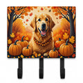 Golden Retriever Fall Leash or Key Holder Wall Hooks, Coat Rack Wall Mount, for Hanging Keys, Towels, Aprons, Leashes