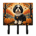 Havanese Fall Leash or Key Holder Wall Hooks, Coat Rack Wall Mount, for Hanging Keys, Towels, Aprons, Leashes