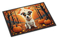 Jack Russell Terrier Fall Doormat Indoor Outdoor 18H X 27W Front Door Mat Rugs for Entryway, Non Slip Washable