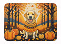 Yellow Labrador Retriever Fall Memory Foam Kitchen Mat Machine Washable Anti-Fatigue Cushion Comfort Bath or Kitchen Rug