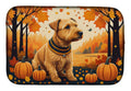 Lakeland Terrier Fall Dish Drying Mat Absorbent Dish Drying Mat Pad for Kitchen Counter Dish Drainer Mat for Countertop, 14 x 21", Multicolor