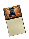 Rottweiler Fall Watercolor Sticky Note Holder Refillable Dispenser Desk Accessory 3x3 Pad Gift
