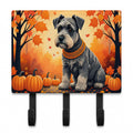 Schnauzer Fall Leash or Key Holder Wall Hooks, Coat Rack Wall Mount, for Hanging Keys, Towels, Aprons, Leashes