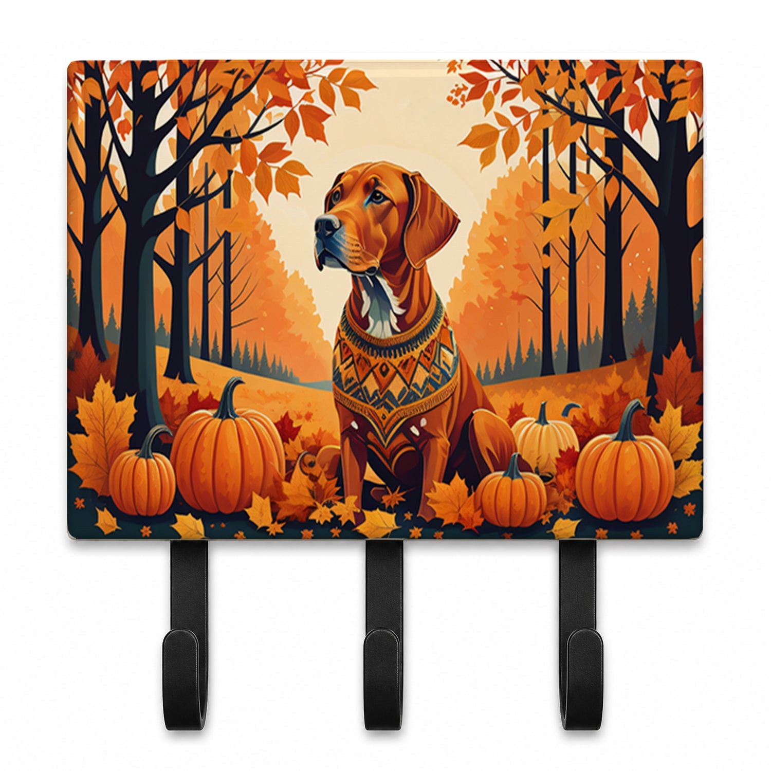 Vizsla Fall Leash or Key Holder Wall Hooks, Coat Rack Wall Mount, for Hanging Keys, Towels, Aprons, Leashes