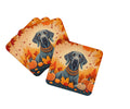 Weimaraner Fall Foam Coasters Set of 4 Cup Coasters for Indoor Outdoor, Tabletop Protection, Anti Slip, Mouse pad Material
