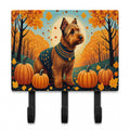 Welsh Terrier Fall Leash or Key Holder Wall Hooks, Coat Rack Wall Mount, for Hanging Keys, Towels, Aprons, Leashes
