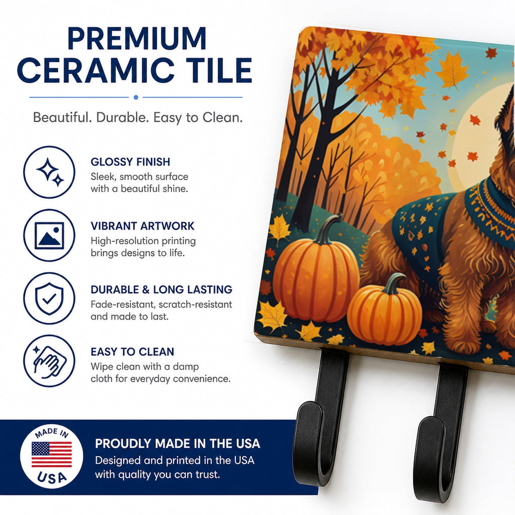 Welsh Terrier Fall Leash or Key Holder Wall Hooks, Coat Rack Wall Mount, for Hanging Keys, Towels, Aprons, Leashes