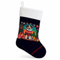 Australian Shepherd Christmas Holiday Stocking Double-Sided Print, Polyester Suede,11x18, Made in USA