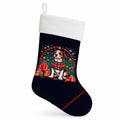 Beagle Christmas Holiday Stocking Double-Sided Print, Polyester Suede,11x18, Made in USA