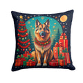 Belgian Tervuren Christmas Decorative Throw Pillow 14x14 Indoor Outdoor Accent Cushion, Fabric Cover with Insert for Sofa, Bed, Porch & Living Room