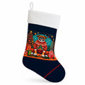 Boxer Christmas Holiday Stocking Double-Sided Print, Polyester Suede,11x18, Made in USA