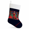 Dachshund Christmas Holiday Stocking Double-Sided Print, Polyester Suede,11x18, Made in USA