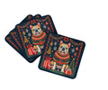English Bulldog Christmas Foam Coasters Set of 4 Cup Coasters for Indoor Outdoor, Tabletop Protection, Anti Slip, Mouse pad Material