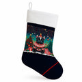 Black French Bulldog Christmas Holiday Stocking Double-Sided Print, Polyester Suede,11x18, Made in USA