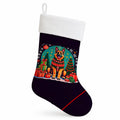 German Shepherd Christmas Holiday Stocking Double-Sided Print, Polyester Suede,11x18, Made in USA