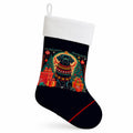 Black Labrador Retriever Christmas Holiday Stocking Double-Sided Print, Polyester Suede,11x18, Made in USA