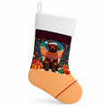 Chocolate Labrador Retriever Christmas Holiday Stocking Double-Sided Print, Polyester Suede,11x18, Made in USA