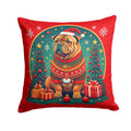 Shar Pei Christmas Decorative Throw Pillow 18x18 Indoor Outdoor Accent Cushion, Fabric Cover with Insert for Sofa, Bed, Porch & Living Room