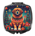 Tibetan Mastiff Christmas Compact Mirror Decorative Travel Makeup Mirror for Women Girls Gifts Pocket Makeup Mirror Folding Handheld