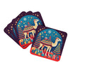 Camel Christmas Foam Coasters Set of 4 Cup Coasters for Indoor Outdoor, Tabletop Protection, Anti Slip, Mouse pad Material
