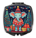 Elephant Christmas Compact Mirror Decorative Travel Makeup Mirror for Women Girls Gifts Pocket Makeup Mirror Folding Handheld