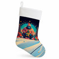 Gorilla Christmas Holiday Stocking Double-Sided Print, Polyester Suede,11x18, Made in USA