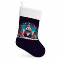 Panda Christmas Holiday Stocking Double-Sided Print, Polyester Suede,11x18, Made in USA