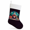 Panda Christmas Holiday Stocking Double-Sided Print, Polyester Suede,11x18, Made in USA