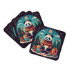 Panda Christmas Foam Coasters Set of 4 Cup Coasters for Indoor Outdoor, Tabletop Protection, Anti Slip, Mouse pad Material