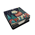 Polar Bear Christmas PU Leather Note Paper Holder with Artist-Designed Cover, Desk Accessory, Office Gift