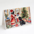 Affenpinscher Christmas Greeting Cards Pack of 8 Blank Cards with Envelopes Whimsical A7 Size 5x7