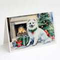 American Eskimo Christmas Greeting Cards Pack of 8 Blank Cards with Envelopes Whimsical A7 Size 5x7