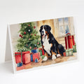 Bernese Mountain Dog Christmas Greeting Cards Pack of 8 Blank Cards with Envelopes Whimsical A7 Size 5x7
