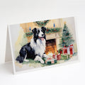 Border Collie Christmas Greeting Cards Pack of 8 Blank Cards with Envelopes Whimsical A7 Size 5x7
