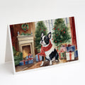 Boston Terrier Christmas Greeting Cards Pack of 8 Blank Cards with Envelopes Whimsical A7 Size 5x7