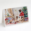 Fawn Boxer Christmas Greeting Cards Pack of 8 Blank Cards with Envelopes Whimsical A7 Size 5x7