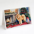 Chow Chow Christmas Greeting Cards Pack of 8 Blank Cards with Envelopes Whimsical A7 Size 5x7